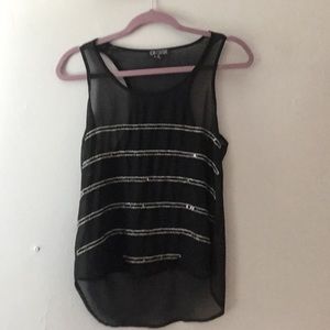 Love Culture black sequined top
