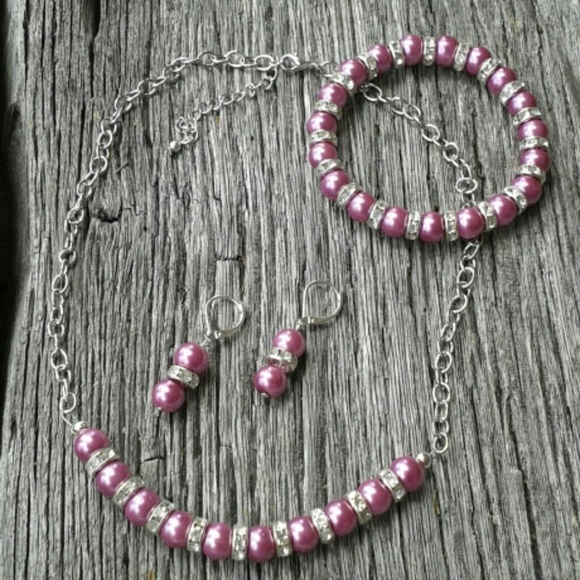 Necklace,  bracelet and earring set
