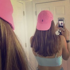 Pink unisex polo baseball hat