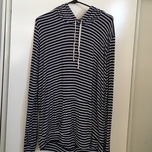 Striped Navy and White Brandy Melville Pull Over