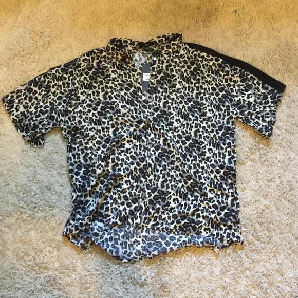 NWT leopard print blouse