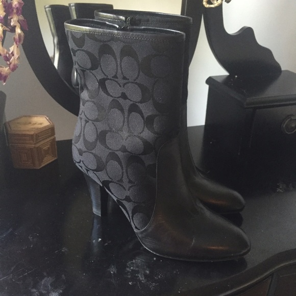 Coach heeled boots