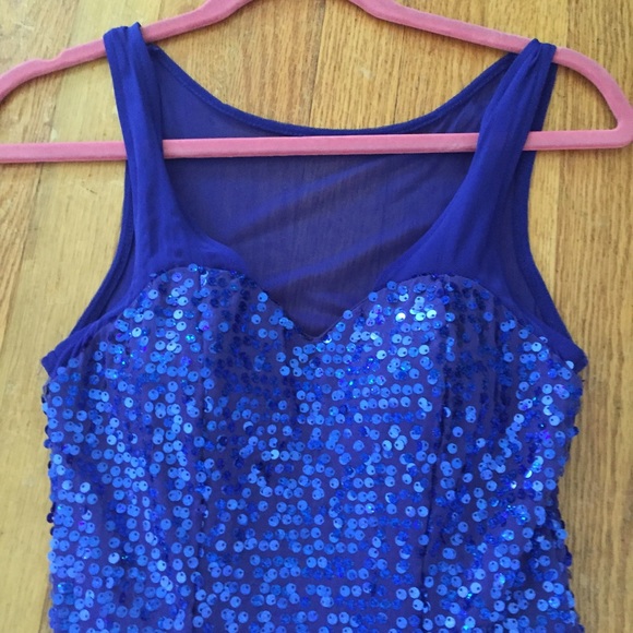 Sparkly Blue Party Dress - Picture 2 of 4