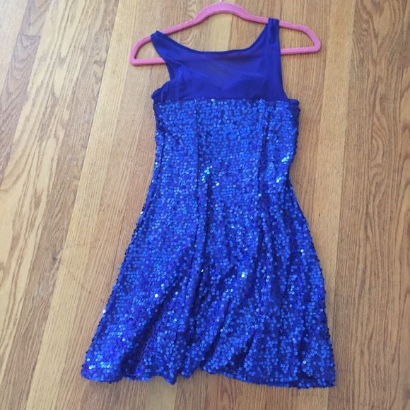 Sparkly Blue Party Dress - Picture 3 of 4