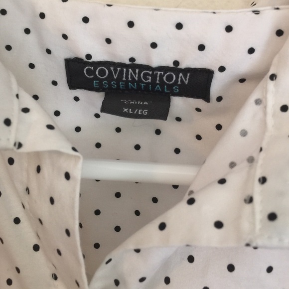 Covington Polka Dot Button Top XL - Picture 3 of 3