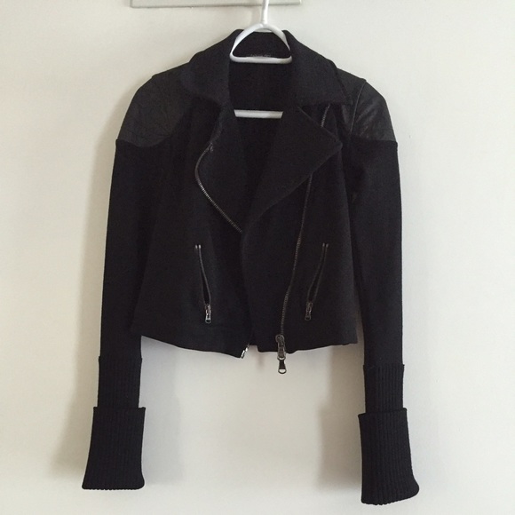Patrizia Pepe knitted biker-style jacket