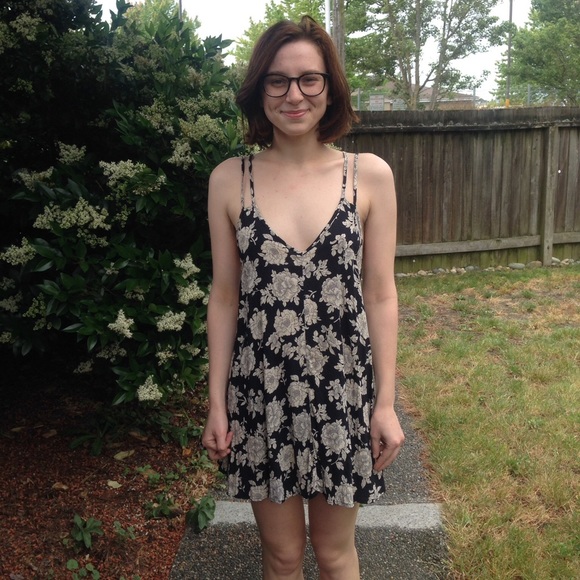 Black Floral Brandy Melville Dress