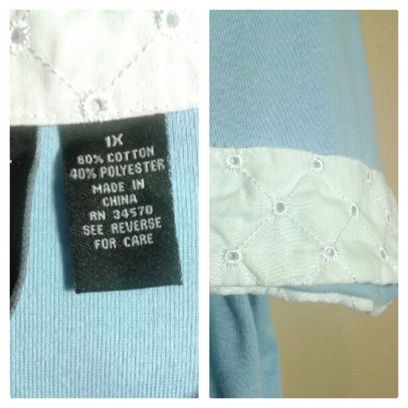 Blue/White Blouse - Picture 2 of 2