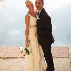 David's Bridal Ivory Wedding Dress