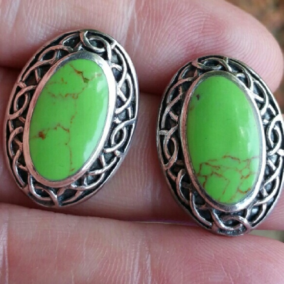 Large Sterling silver vintage earrings