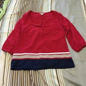 Red banana republic tunic shirt