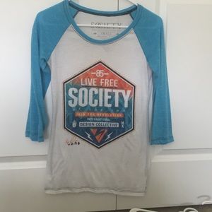 Buckle society baseball tee