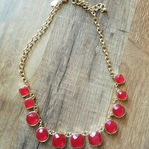 Charming Charlie red multi stone necklace
