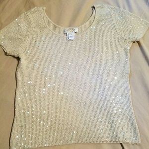 Talbots sequin top