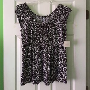 Madison brown and white shirt