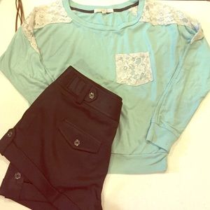 Soft mint green long sleeve