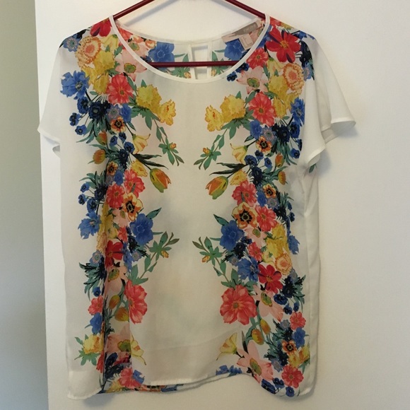Sheer flower shirt