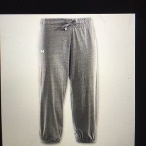GRAY women's UA charged cotton Capri pants