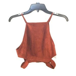 Brick Velvet Halter Top