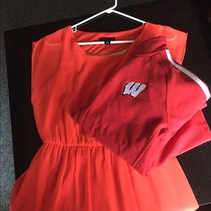 Bundle for @jbvincent22-orange dress, and fleece