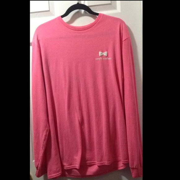 Simply Southern Pink Long Sleeved Tee Shirt