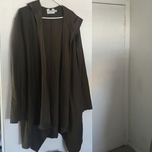 Top man open drape hoodie