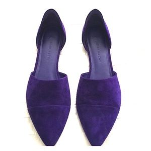 Jenni Kayne Suede D'Orsay Flats in Purple (Violet)