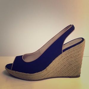 Slingback espadrille wedge sandals