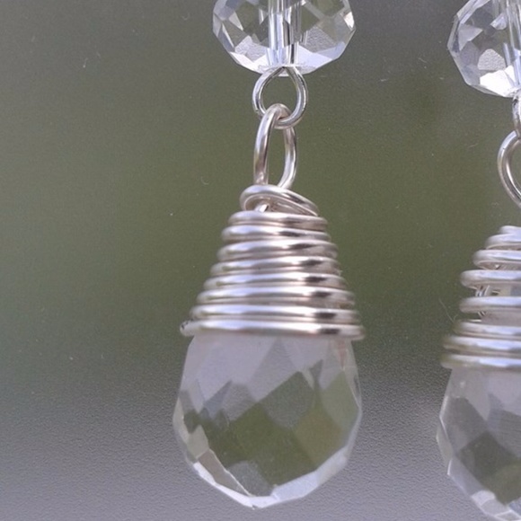 Wire wrapped earrings - Picture 2 of 3