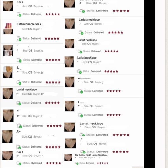 Lariat necklace LAST ONE - Picture 3 of 3