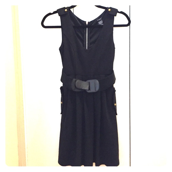 Little black belted dress