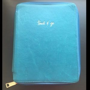 Rebecca Minkoff iPad Case Touch & Go teal and gold