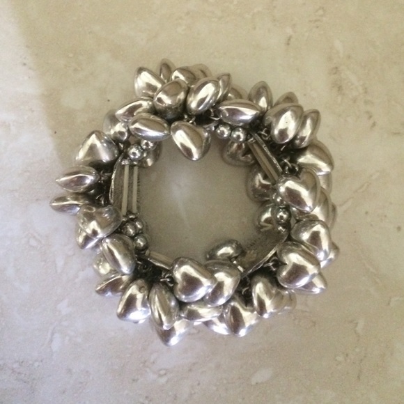 Large heart Bracelet Silver Hearts ❤️❤️❤️ - Picture 2 of 3