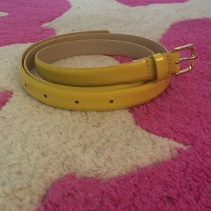 J. Crew Yellow Skinny Belt