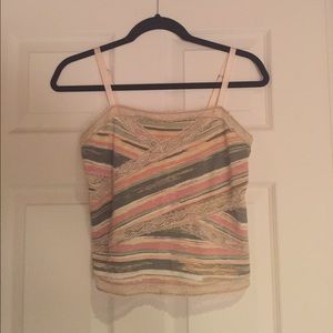 Free People Striped Crop Tank