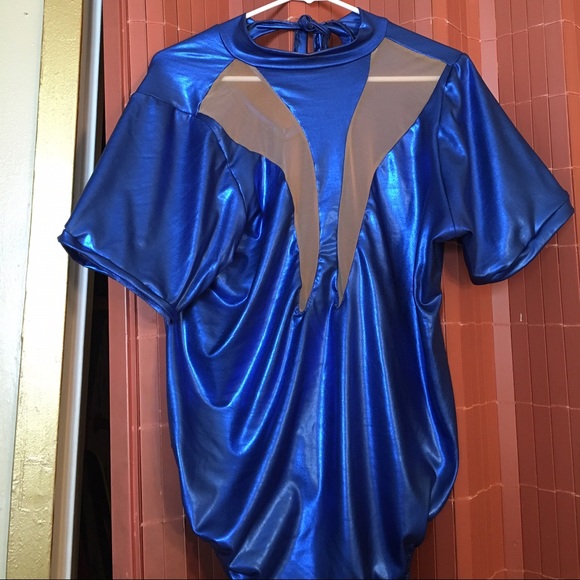 ASOS Curve Tops - Metallic  Body Suit sheer