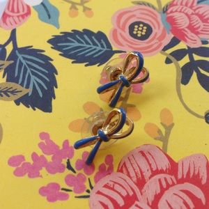 Kate Spade blue bow earrings!