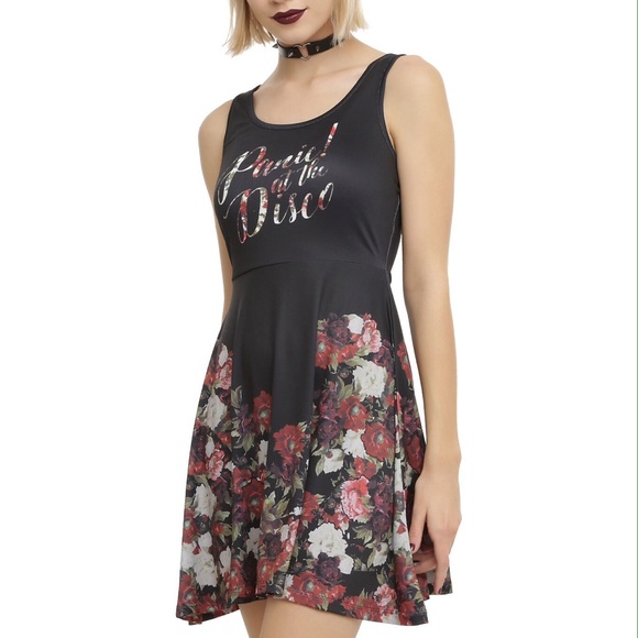 Panic! At The Disco floral skater dress💀 SOLD