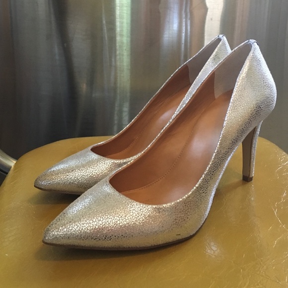 Silver Textured Heels