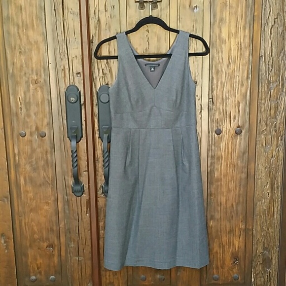 Grey flannel dress by Banana Republic