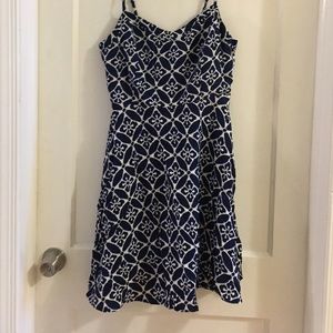 Blue and white sundress
