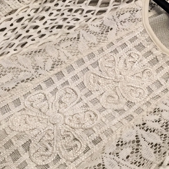 Anthropologie crochet shirt. size M - Picture 2 of 4