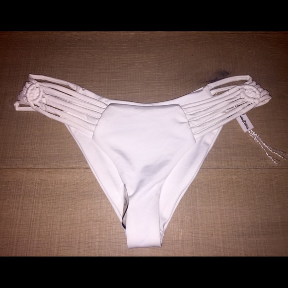 Frankie's Bikinis White Swim Bottoms