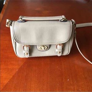Taupe cross body purse