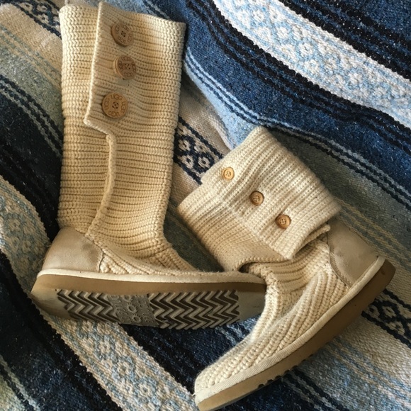 UGG Classic Cardy Knit Boots- RARE COLOR