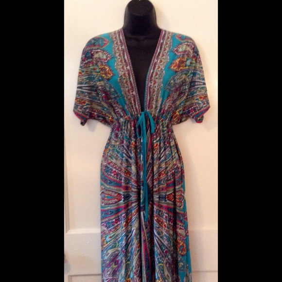 Beach dress casual summer cover up dress size L
