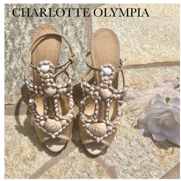 🎉 Charlotte Olympia Seashell Heel Sandals - Picture 2 of 6