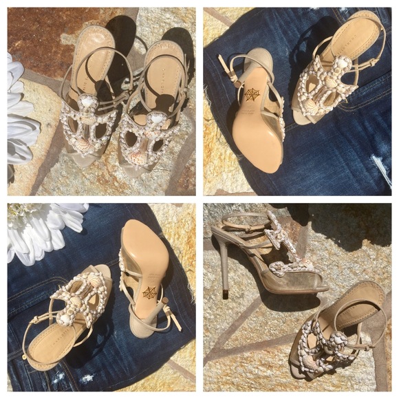 🎉 Charlotte Olympia Seashell Heel Sandals - Picture 3 of 6