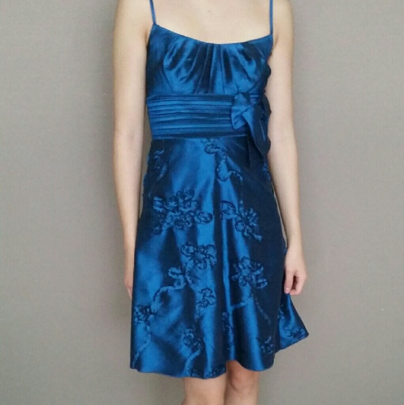 Taffeta cocktail dress with detailing