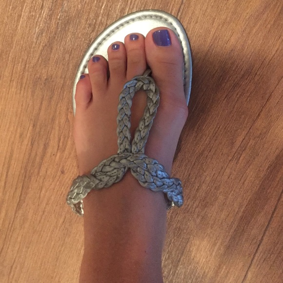 Silver, NYC sandals